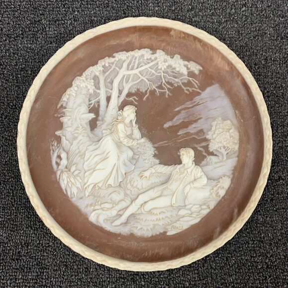 Vintage Incolay Studios Stone Plates The Romantic Poets Series Lot of 3 - Picture 7 of 16